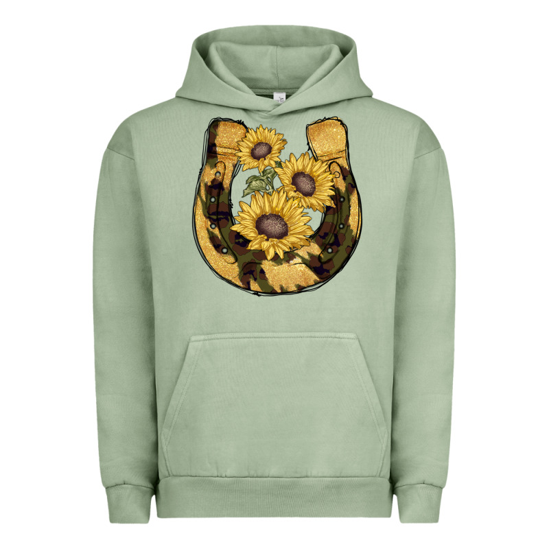 Horseshoe Sunflower Camouflage Urban Hoodie by AdoDesignShop | Teevron