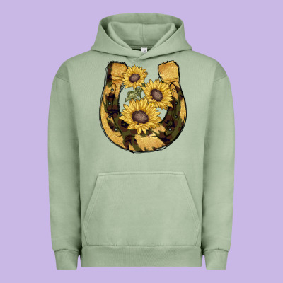 Horseshoe Sunflower Camouflage Urban Hoodie Designed By Adodesignshop