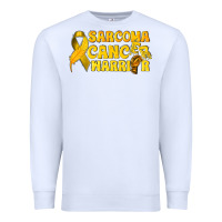 White Sarcoma Cancer Warrior Premium Sweatshirt - texasbilliewilder