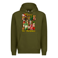 Army Green merry drunk im christmas Premium Hoodie - AdoDesignShop