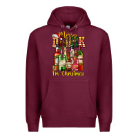 Burgundy merry drunk im christmas Premium Hoodie - AdoDesignShop