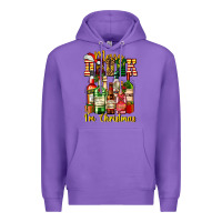 Purple merry drunk im christmas Premium Hoodie - AdoDesignShop