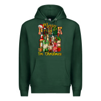 Sports Green merry drunk im christmas Premium Hoodie - AdoDesignShop