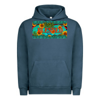 Pigment Midnight Navy blessed turquoise gemstone cactus and sunflower licanse plate Urban Hoodie - Artiststas