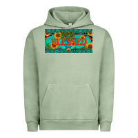 Pigment Oil Green blessed turquoise gemstone cactus and sunflower licanse plate Urban Hoodie - Artiststas