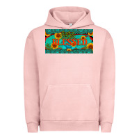 Pigment Salmon blessed turquoise gemstone cactus and sunflower licanse plate Urban Hoodie - Artiststas