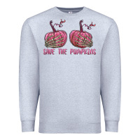 Heather Grey Save The Pumpkins Premium Sweatshirt - texasbilliewilder