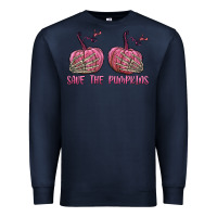Navy Save The Pumpkins Premium Sweatshirt - texasbilliewilder