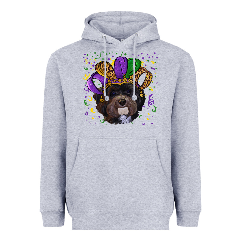 Mardi Gras Hat Havanese Dog Heavyweight Hoodie by RanaPortraitStore | Teevron