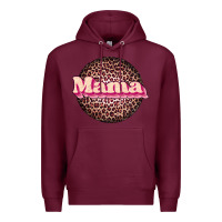 Burgundy mama leopard Premium Hoodie - JahusDesignShop