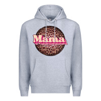 Heather Grey mama leopard Premium Hoodie - JahusDesignShop