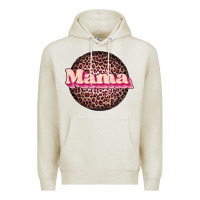 Oatmeal Heather mama leopard Premium Hoodie - JahusDesignShop