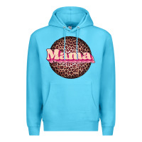 Ocean Blue mama leopard Premium Hoodie - JahusDesignShop