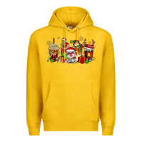 Lemon christmas cow coffee cups Premium Hoodie - AdoDesignShop