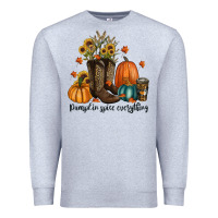 Heather Grey pumpkin spice everything Premium Sweatshirt - RanaPortraitStore