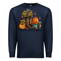 Navy pumpkin spice everything Premium Sweatshirt - RanaPortraitStore