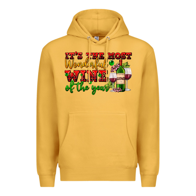 Its The Most Wonderful Wine Of The Year Premium Hoodie by AdoDesignShop | Teevron