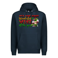 Navy its the most wonderful wine of the year Premium Hoodie - AdoDesignShop