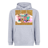 Heather Grey small business coffee cups Heavyweight Hoodie - Zillion Design Studio