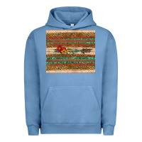 Pigment Pebble Blue arrow wooden sunflower Urban Hoodie - Artiststas
