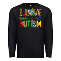 Black i love someone with autism Premium Sweatshirt - Zillion Design Studio