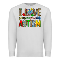 Dove Grey i love someone with autism Premium Sweatshirt - Zillion Design Studio