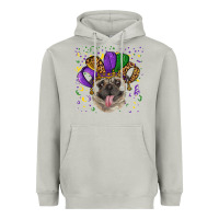 Moon Dust mardi gras hat pug Heavyweight Hoodie - RanaPortraitStore