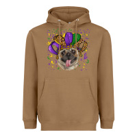 Toasted Coconut mardi gras hat pug Heavyweight Hoodie - RanaPortraitStore