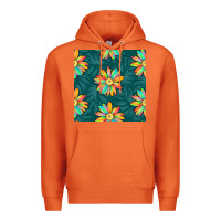 Carrot colorful tropical flowers seamless pattern Premium Hoodie - BundleAndBundleShop