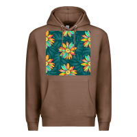 Chestnut colorful tropical flowers seamless pattern Premium Hoodie - BundleAndBundleShop