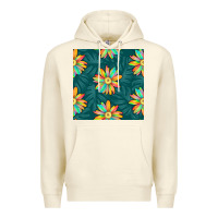 Sandshell colorful tropical flowers seamless pattern Premium Hoodie - BundleAndBundleShop