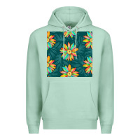 Seafoam colorful tropical flowers seamless pattern Premium Hoodie - BundleAndBundleShop