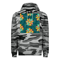Slate Camo colorful tropical flowers seamless pattern Premium Hoodie - BundleAndBundleShop