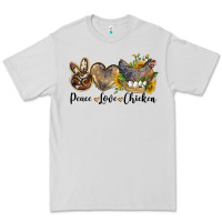 Dove Grey peace love chicken Premium Tee - LillyAllenDesigns