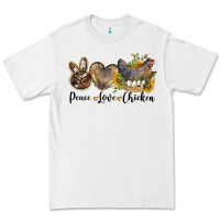 White peace love chicken Premium Tee - LillyAllenDesigns