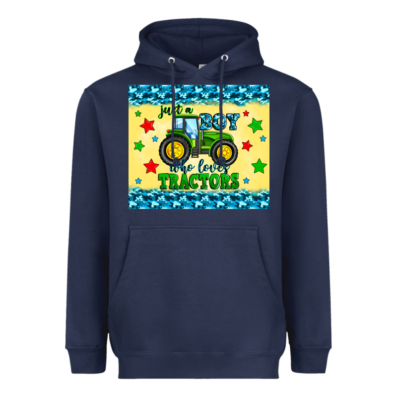 Just A Boy Who Loves Tractors Heavyweight Hoodie by Zillion Design Studio | Teevron
