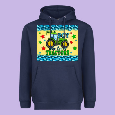 Heavyweight Hoodie just a boy who loves tractors