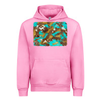 Fuchsia Pink western turquoise leopard and cowhide background Urban Hoodie - Artiststas