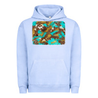 Pigment Grape Ice western turquoise leopard and cowhide background Urban Hoodie - Artiststas
