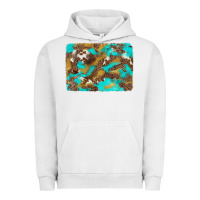 Pigment Lunar Rock western turquoise leopard and cowhide background Urban Hoodie - Artiststas