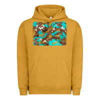 Pigment Peanut Butter western turquoise leopard and cowhide background Urban Hoodie - Artiststas