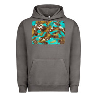 Pigment Tornado western turquoise leopard and cowhide background Urban Hoodie - Artiststas