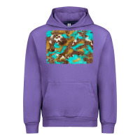 Tulip western turquoise leopard and cowhide background Urban Hoodie - Artiststas