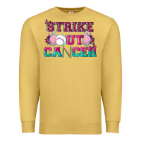 Antique Gold Strike Out Cancer Baseball Premium Sweatshirt - texasbilliewilder