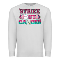 Dove Grey Strike Out Cancer Baseball Premium Sweatshirt - texasbilliewilder