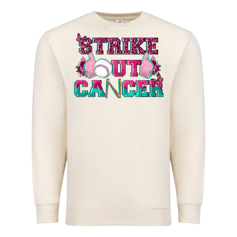Strike Out Cancer Baseball Premium Sweatshirt by texasbilliewilder | Teevron