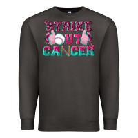 Smoke Strike Out Cancer Baseball Premium Sweatshirt - texasbilliewilder