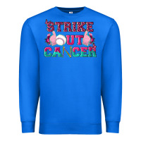 True Royal Strike Out Cancer Baseball Premium Sweatshirt - texasbilliewilder