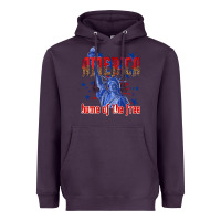 Plum America home of the free Heavyweight Hoodie - texasbilliewilder