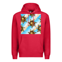 Cardinal leopard sun seamless pattern Premium Hoodie - BundleAndBundleShop